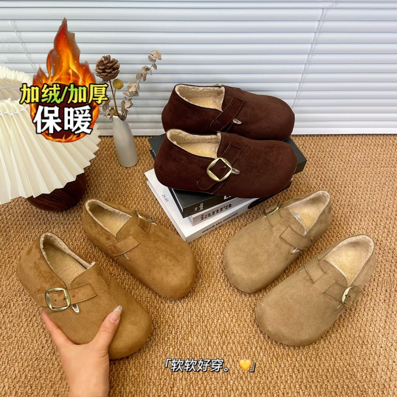 全包勃肯鞋女款2025新款冬季加绒棉鞋