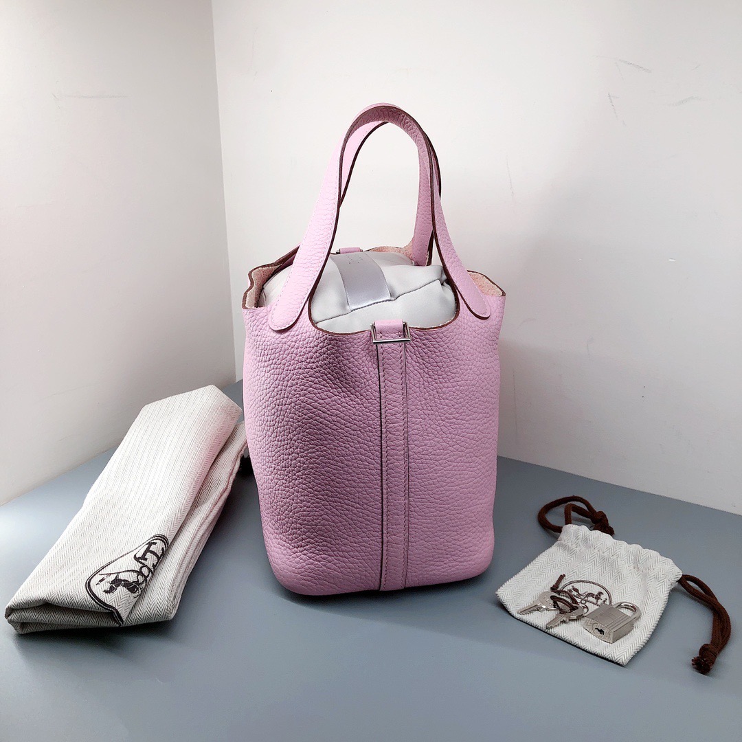 Hermes/爱马仕 手提包 锦葵紫菜篮子单肩包 rc6076/2511