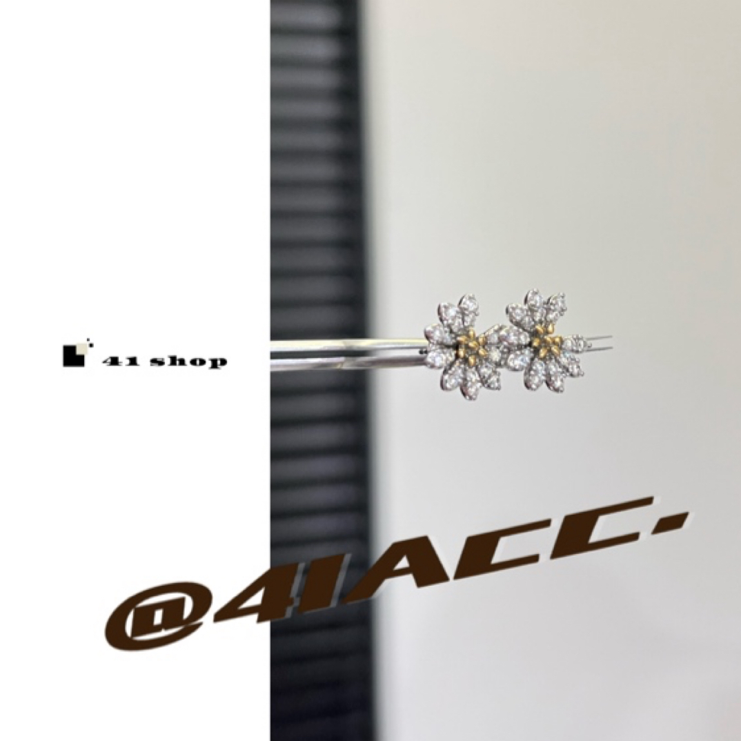 铜合金合成锆石耳饰 A291 太阳花系列GD同款轻奢耳钉耳饰