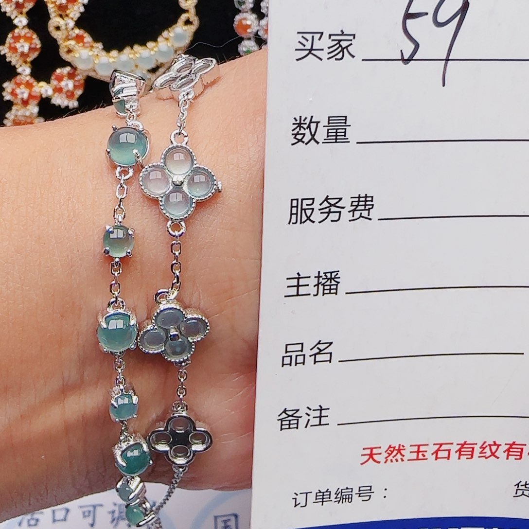 翡翠戒指银S925镶嵌用****?手链