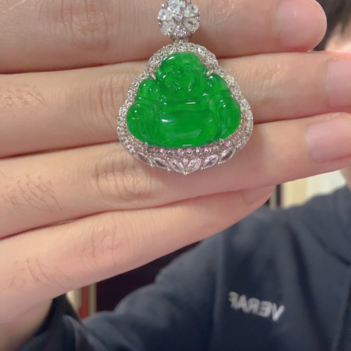 翡翠银S925镶嵌颈饰吊坠