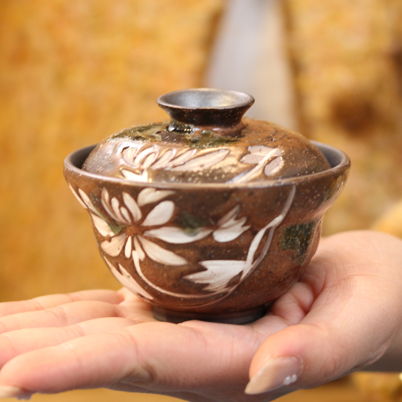 滴釉葫芦盖碗茶杯家用陶瓷泡茶碗功夫茶具手工喝茶轻奢中式茶具