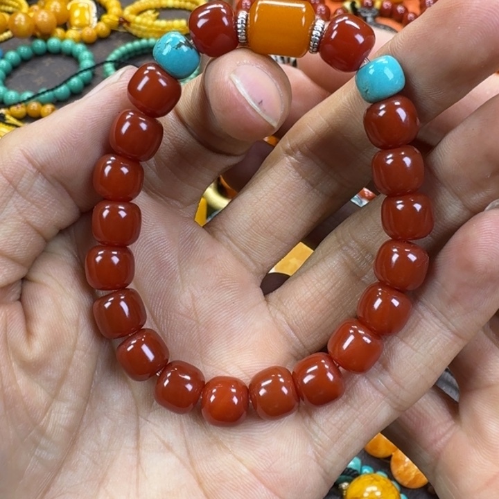 南红玛瑙未镶嵌手链