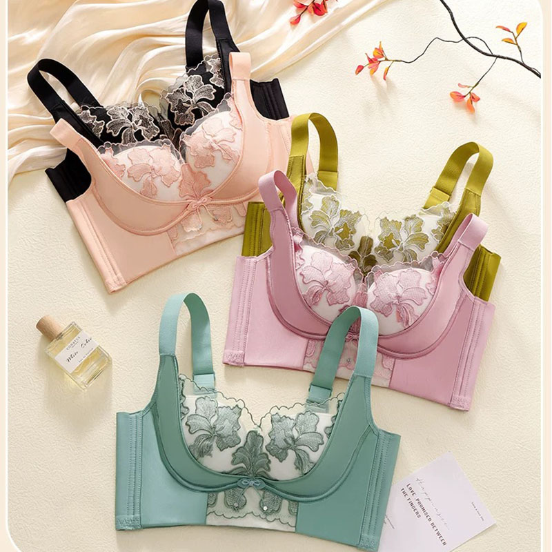 #109无磁剪标1.5女士内衣性感蕾丝小胸聚拢调整型