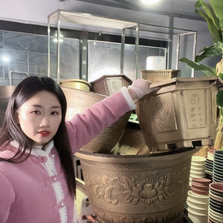 八角50花盆2个有孔