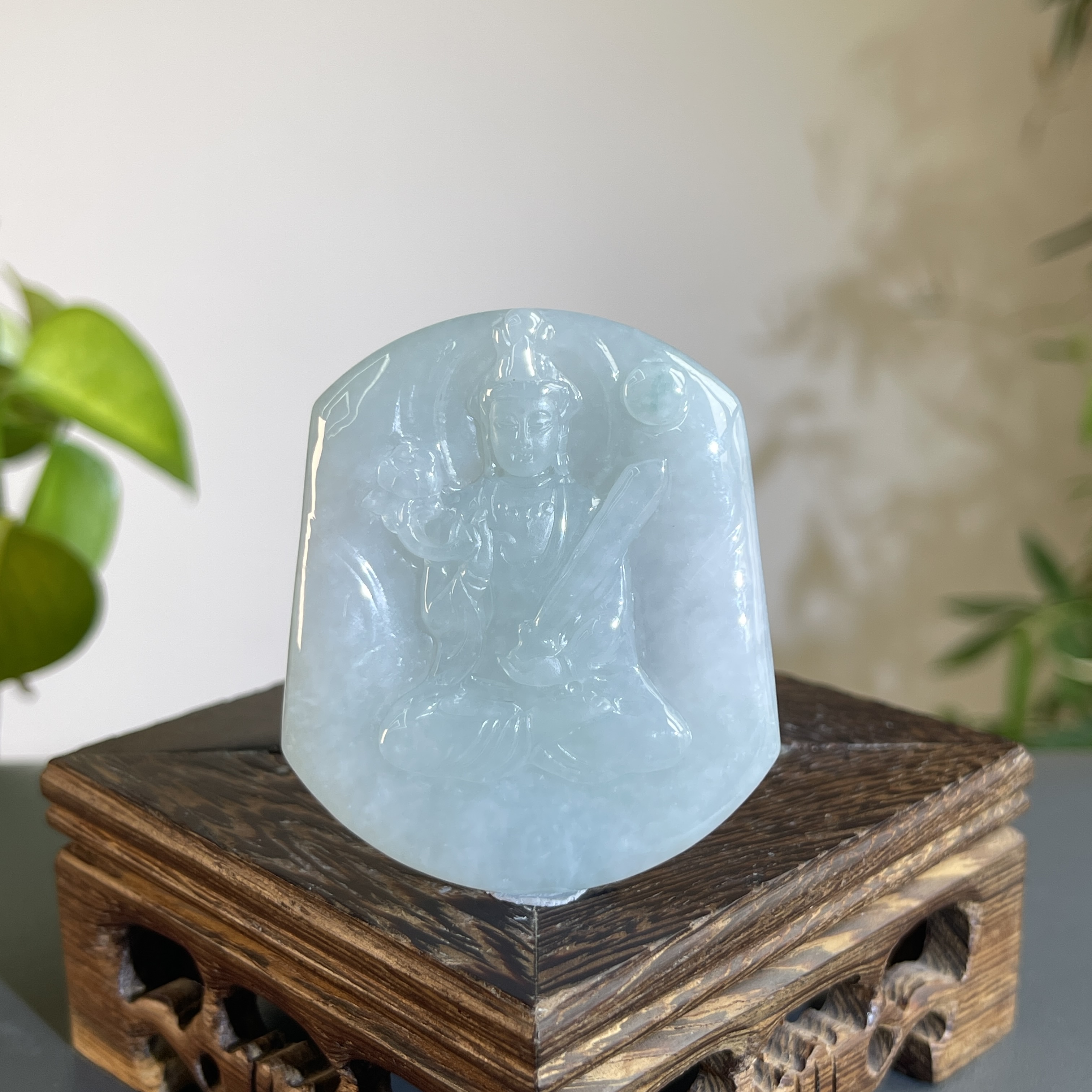 JXB17-189  天然缅甸A货翡翠 虚空藏