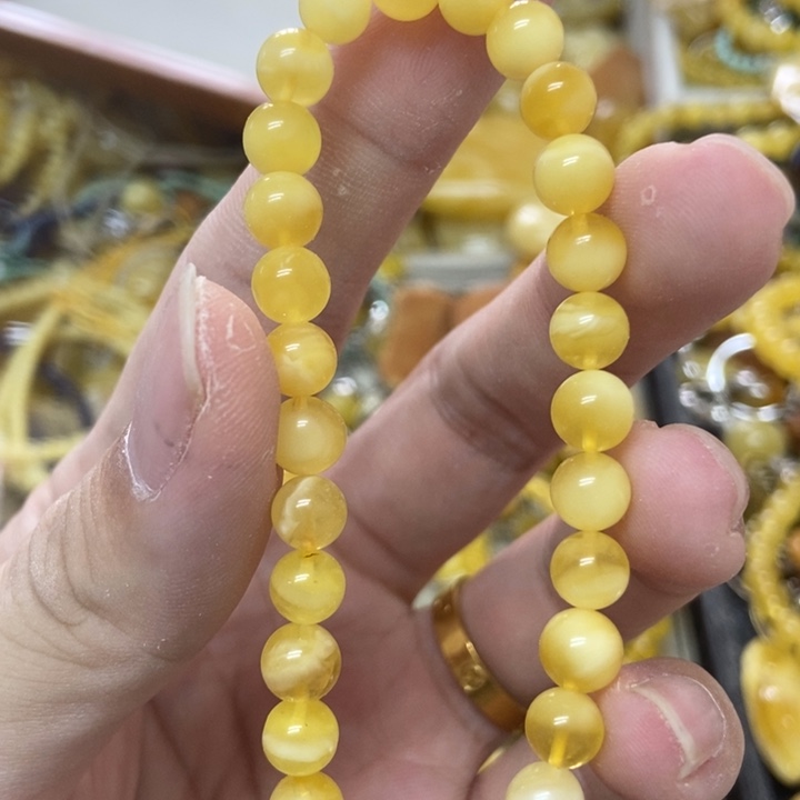 裸石蜜蜡未镶嵌手串