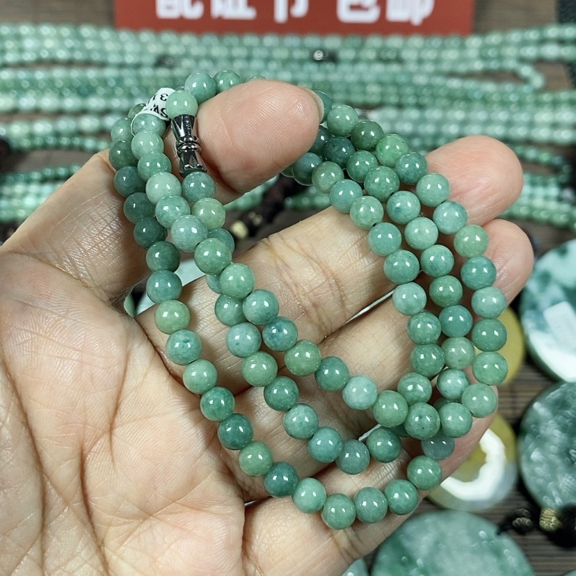 【闪购商品】翡翠颈饰未镶嵌玉项链翡翠玉卡5.8长55厘米