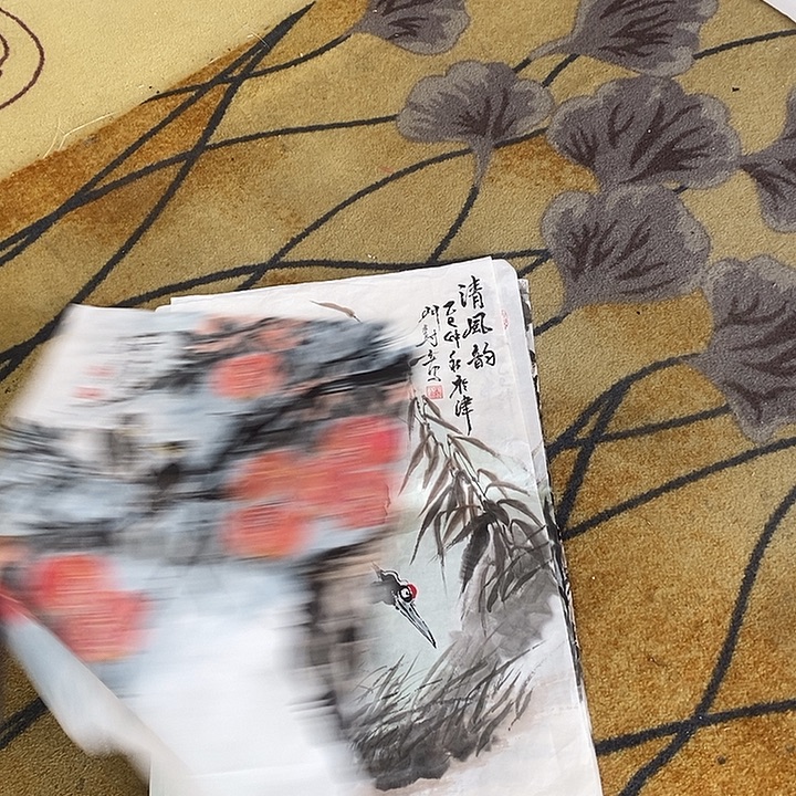 艺***饰国画刘树立45/70手绘画芯5张