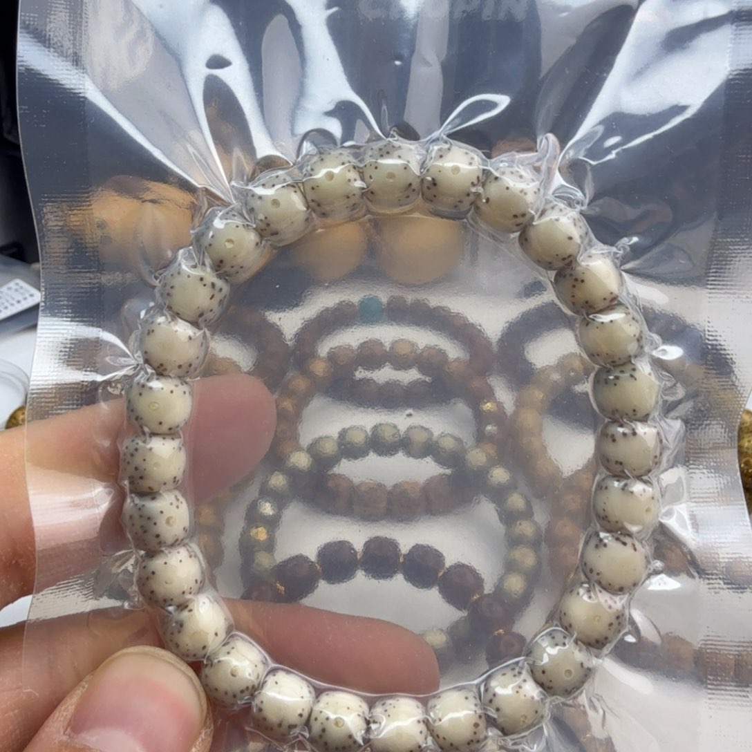 星月菩提手串y**-8石玉大眼睛留白，一图一物