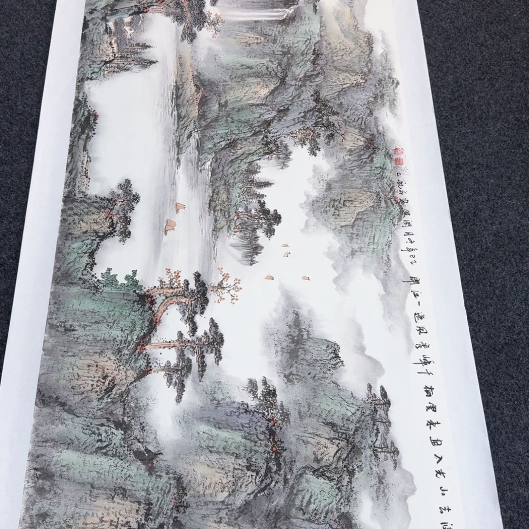 国画纯手绘山水花鸟作品