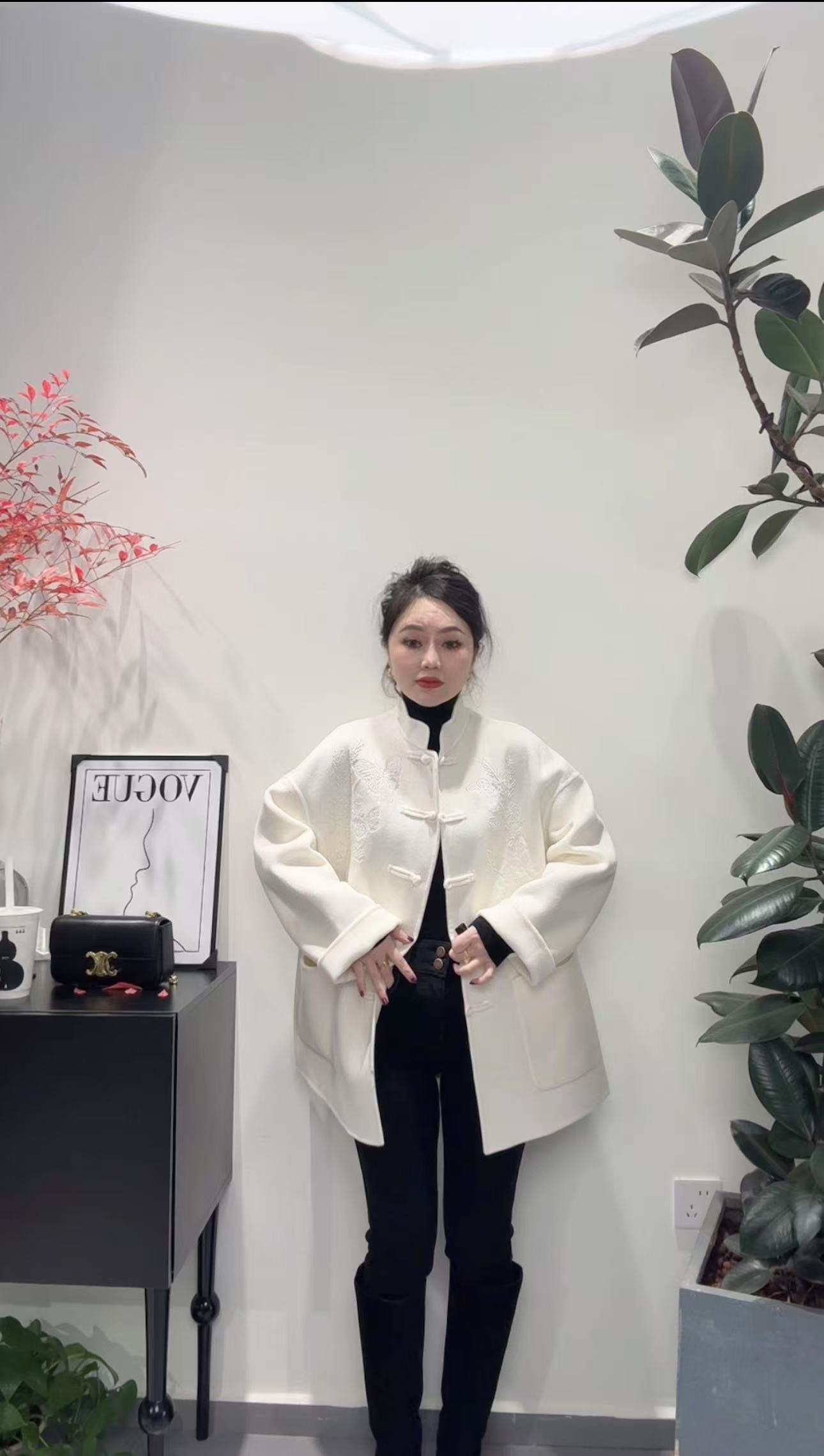 国风盘扣中长款外套
