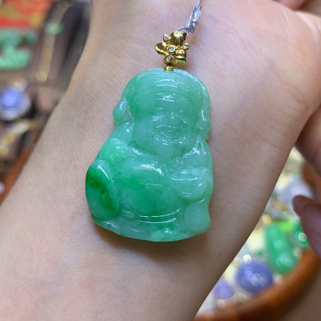 【闪购商品】翡翠18K金镶嵌颈饰翡翠