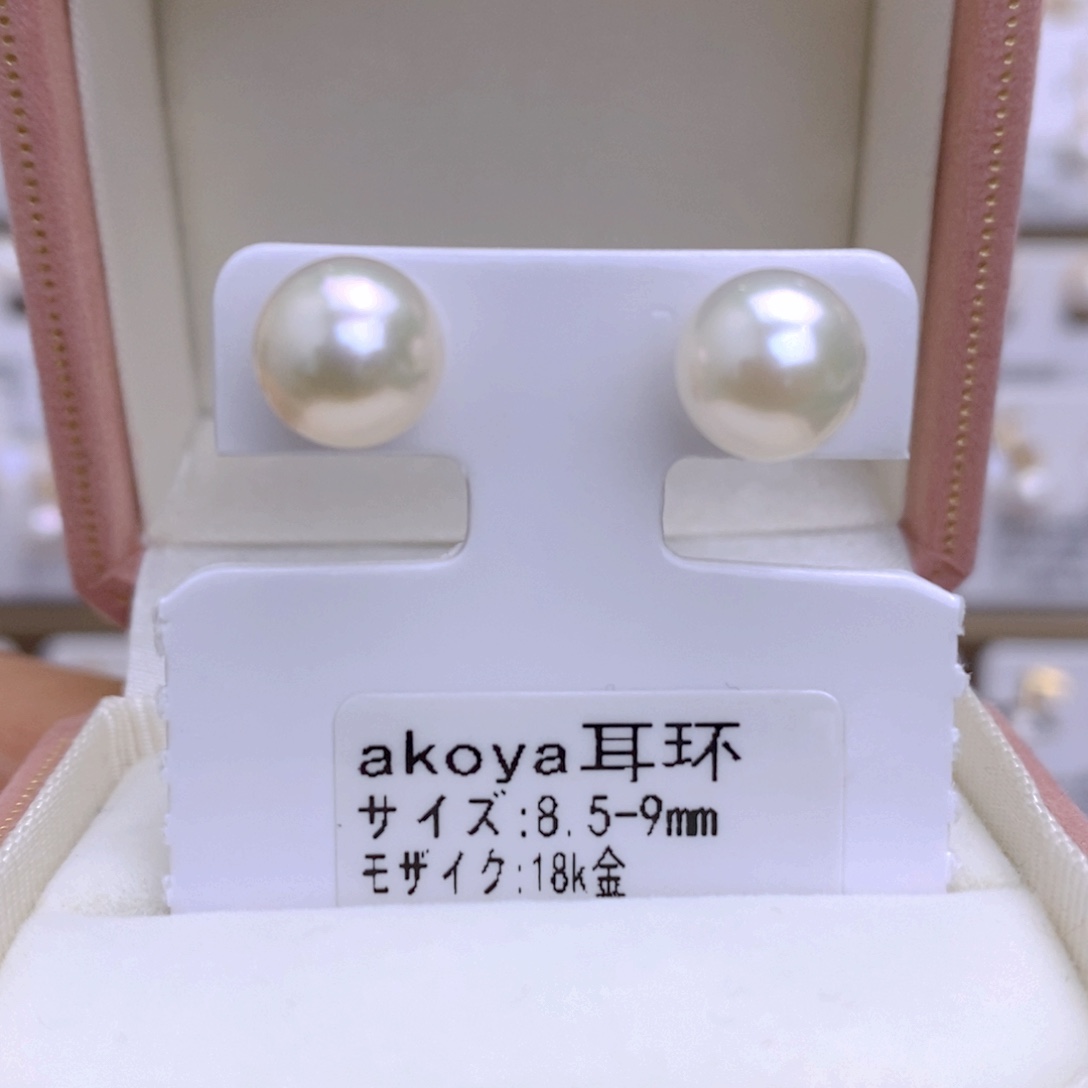 海水珍珠耳饰18K金镶嵌