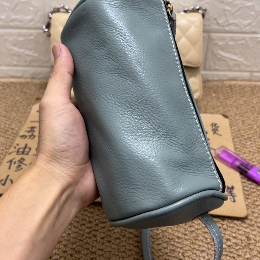 【闪购商品】头层牛皮浅兰
