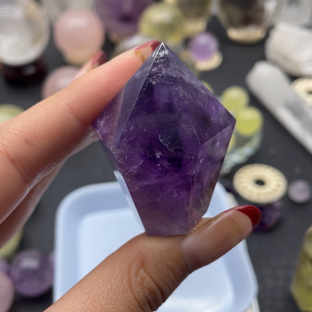 水晶51未镶嵌紫水晶柱