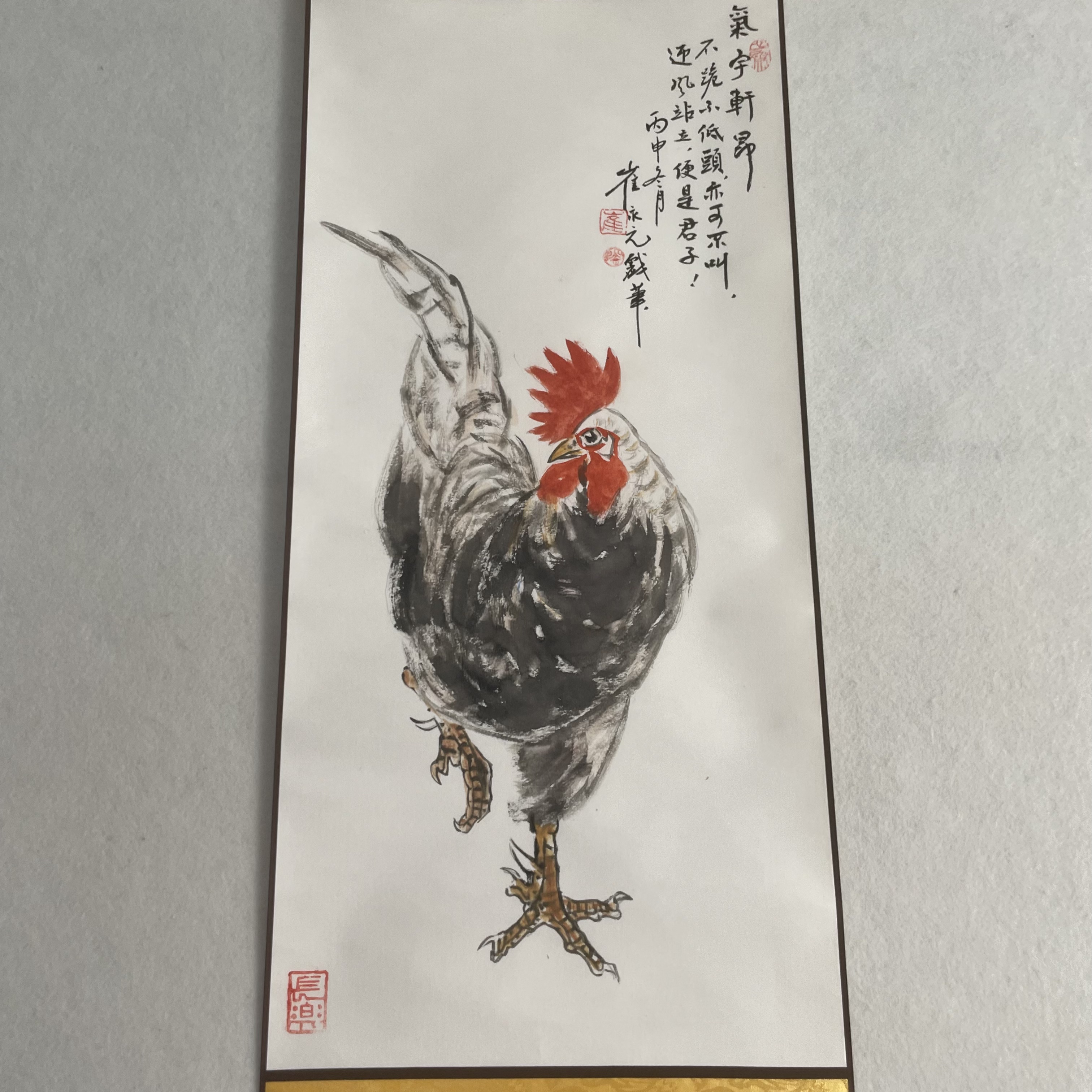 CC1021 鸡 纸本设色 立轴32×68