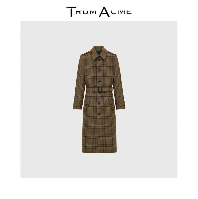 TrumAcme~老钱风单排扣腰带款风衣外套时尚百搭修身2025秋季新款