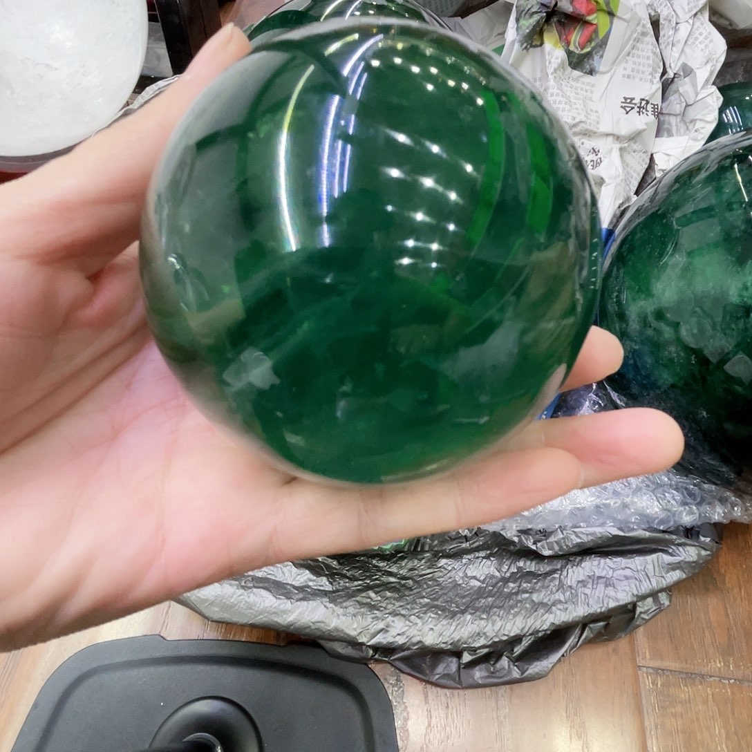 满***河萤石摆件球未镶嵌