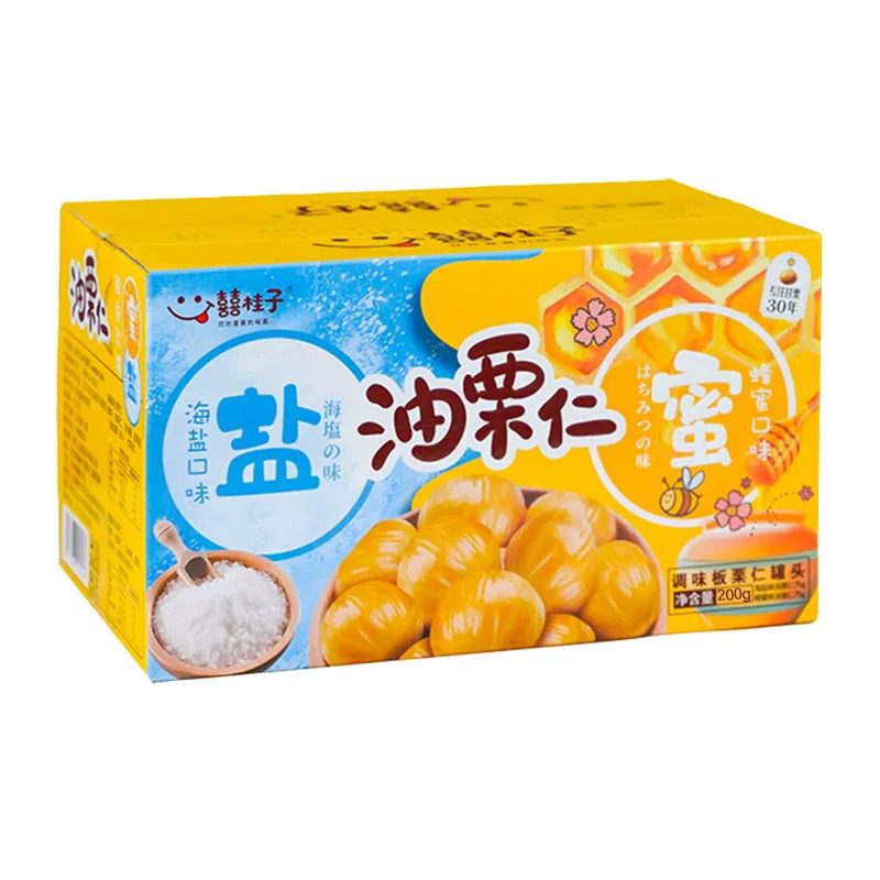 囍桂子海盐蜂蜜双拼板栗仁200g