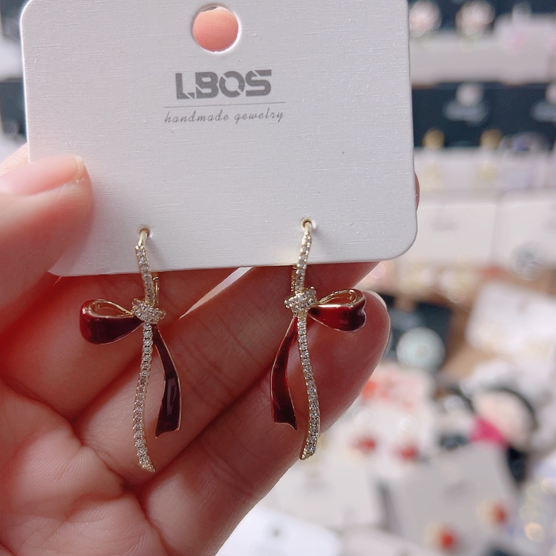 琉璃纯铜合金耳环的