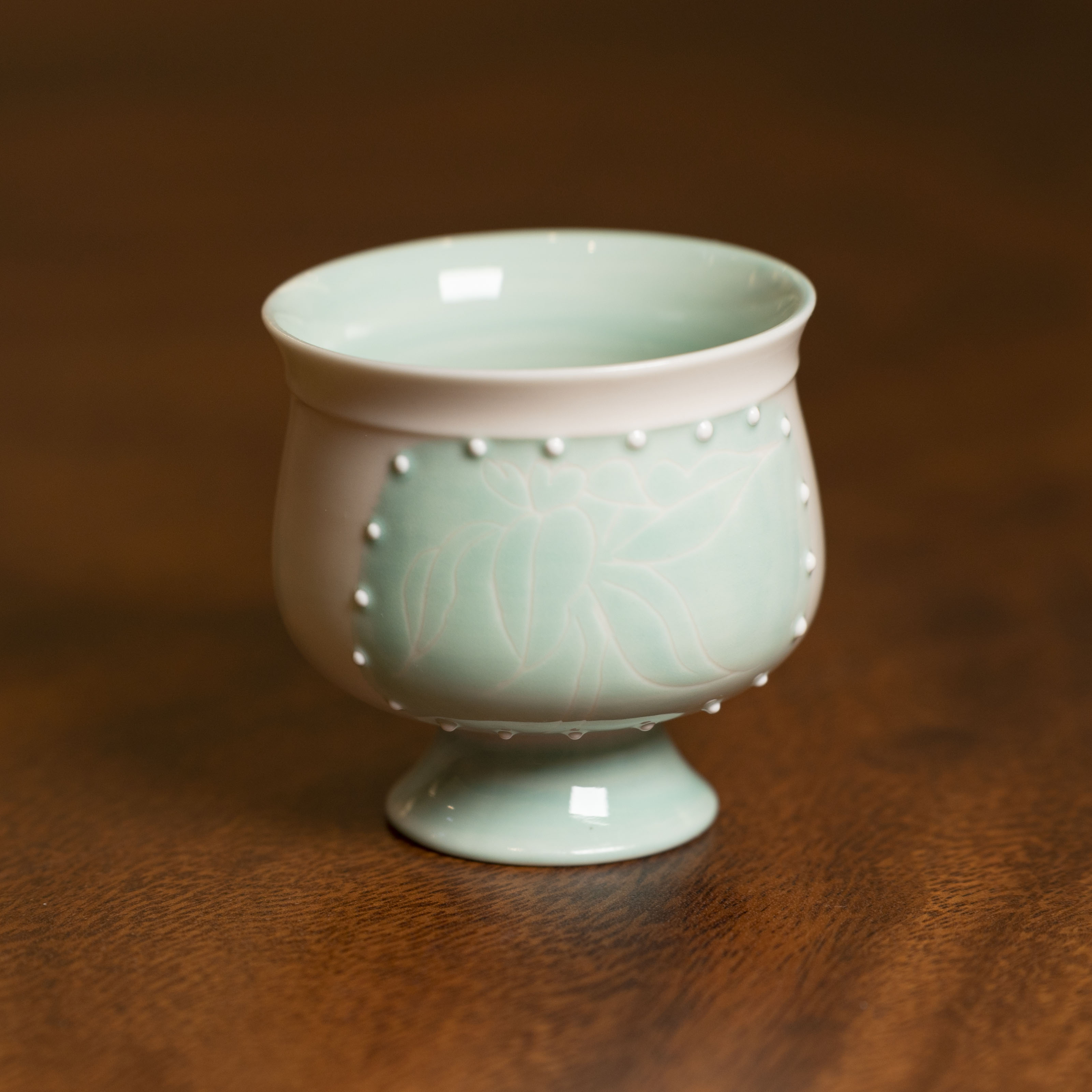 113号—手绘蓝色沙漠玫瑰高端陶瓷主人杯女生专用