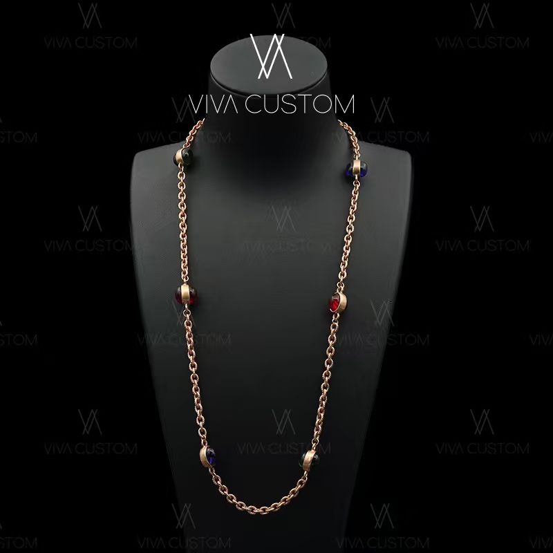 中古时尚美拉德彩色项链