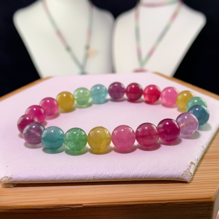 双色碧玺手链未镶嵌