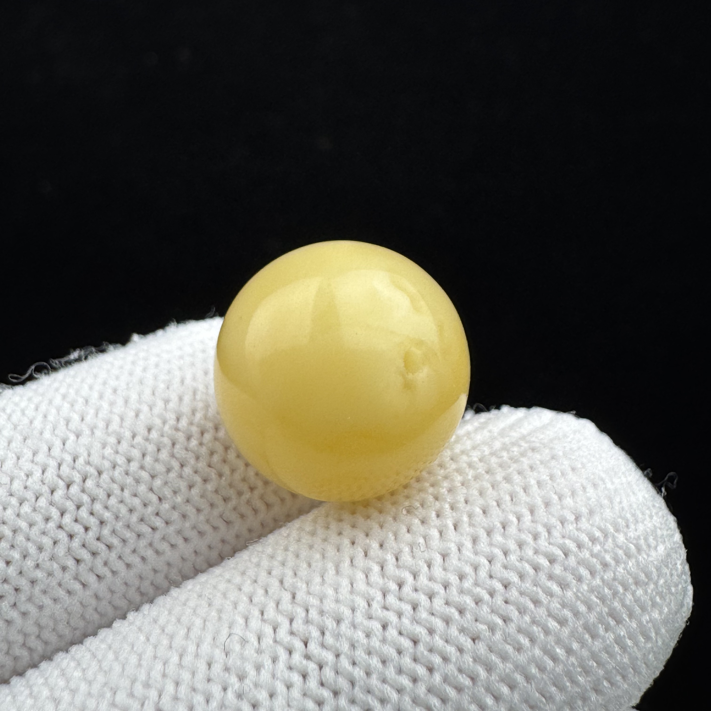 M7618天然蜜蜡妖花圆珠14.8mm 支持鉴定假一罚四