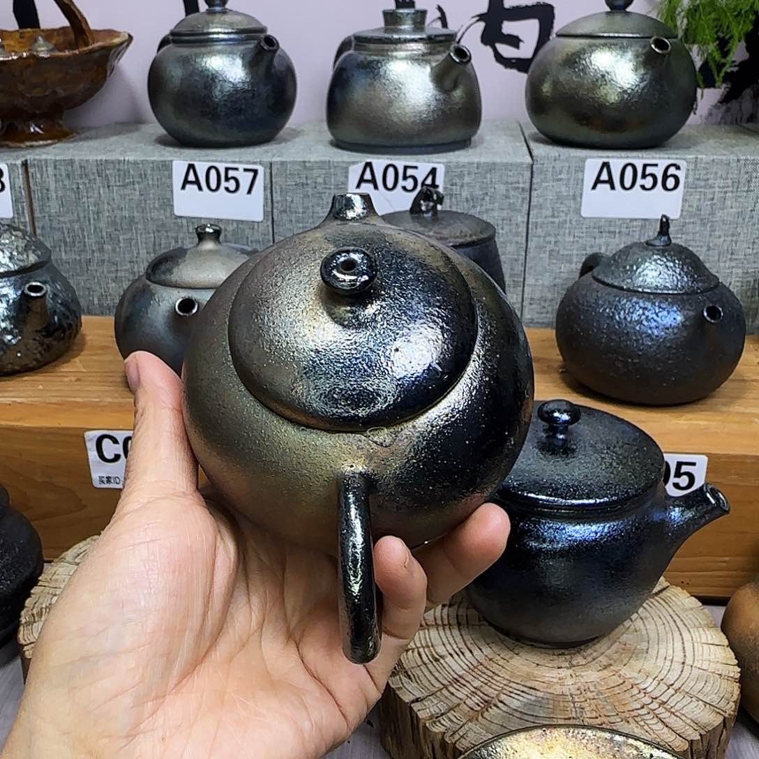 壶孽建水紫陶柴烧壶微瑕