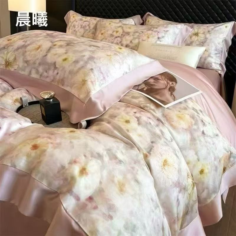 【反季】JZ-水光天丝莱赛尔数码印花夏被四件套-晨曦