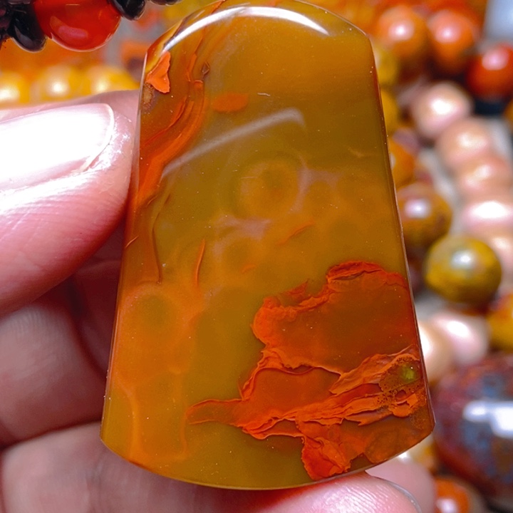 玛瑙/玉髓未镶嵌吊坠