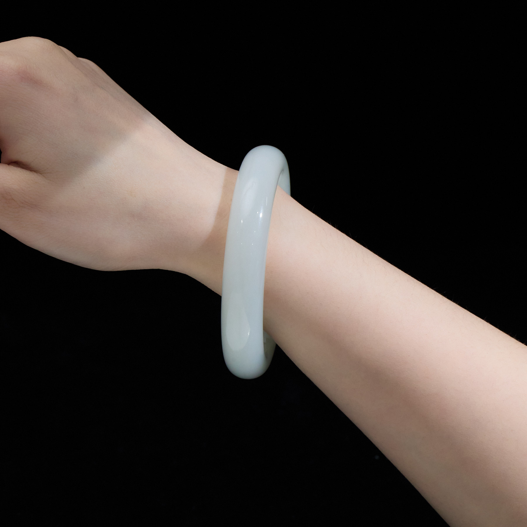 【歪歪鸭鸭力推/收藏级】（二）*和田白玉手镯W4912