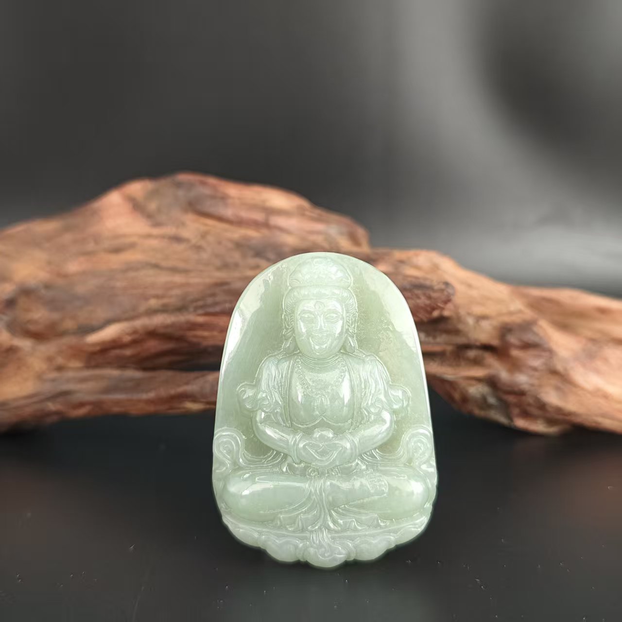 Q和田玉观音吊坠2443