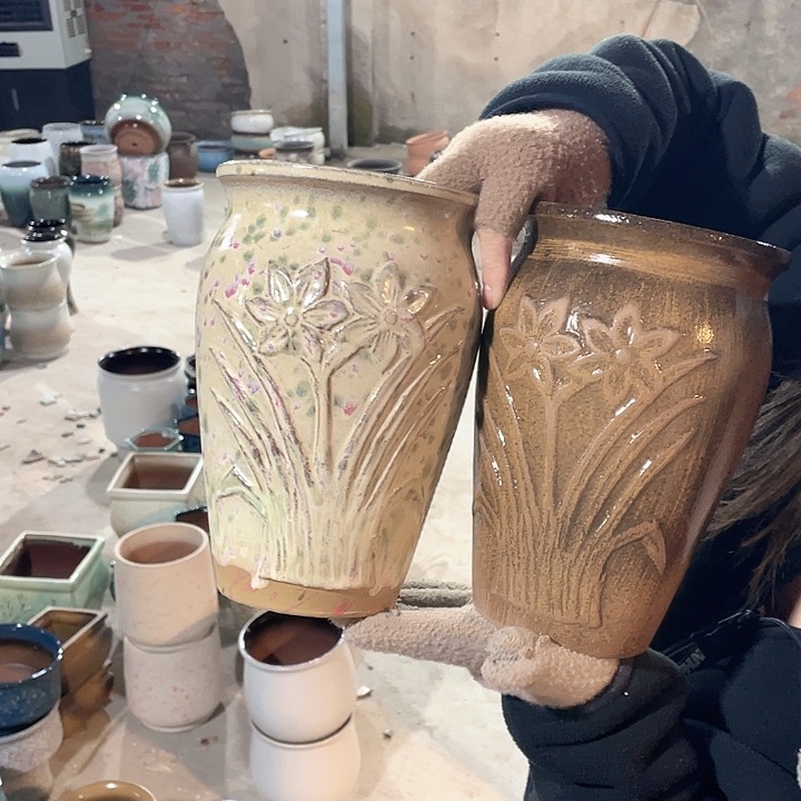 紫砂花盆正品口15高23