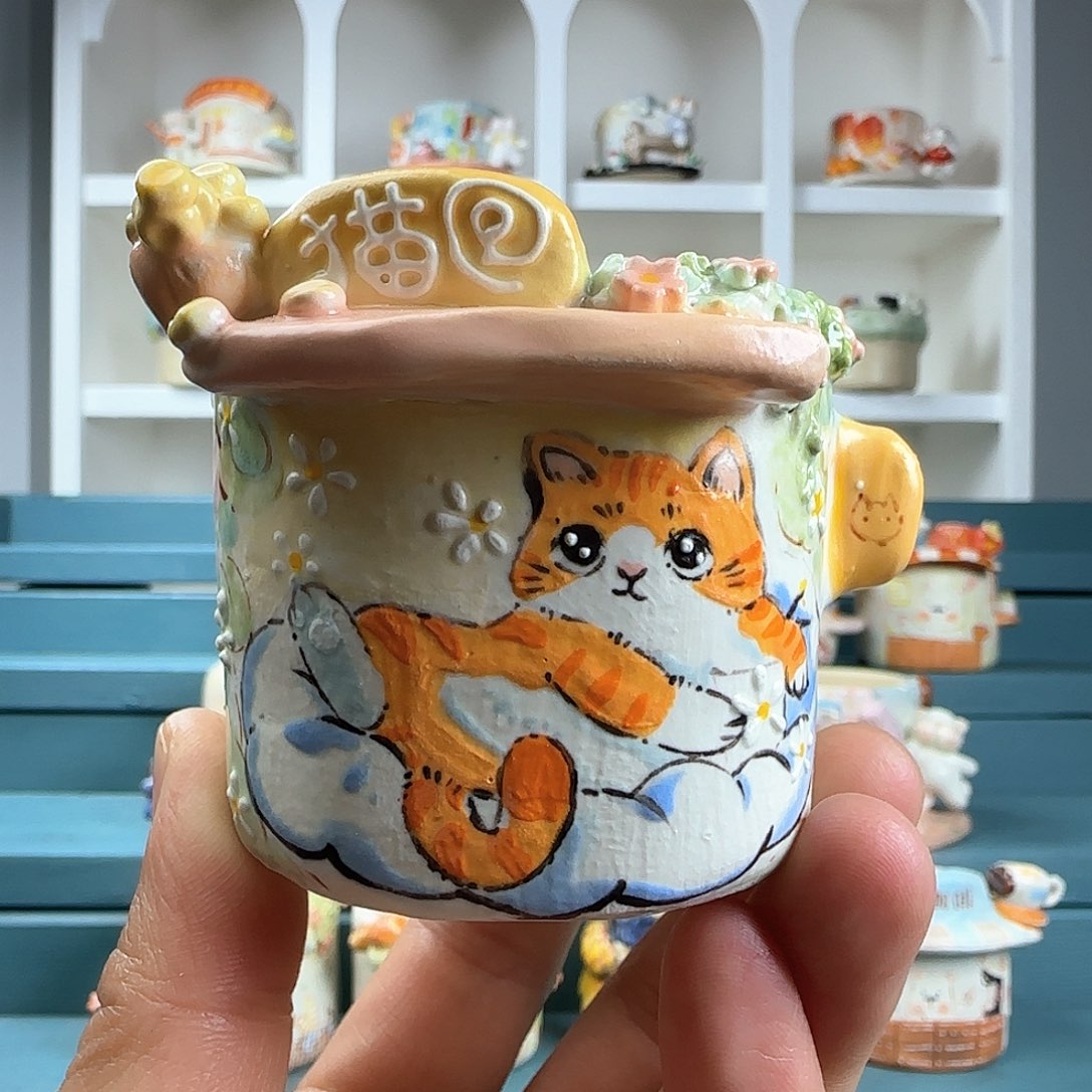 红陶多肉花盆：口径5.0 外高5.2