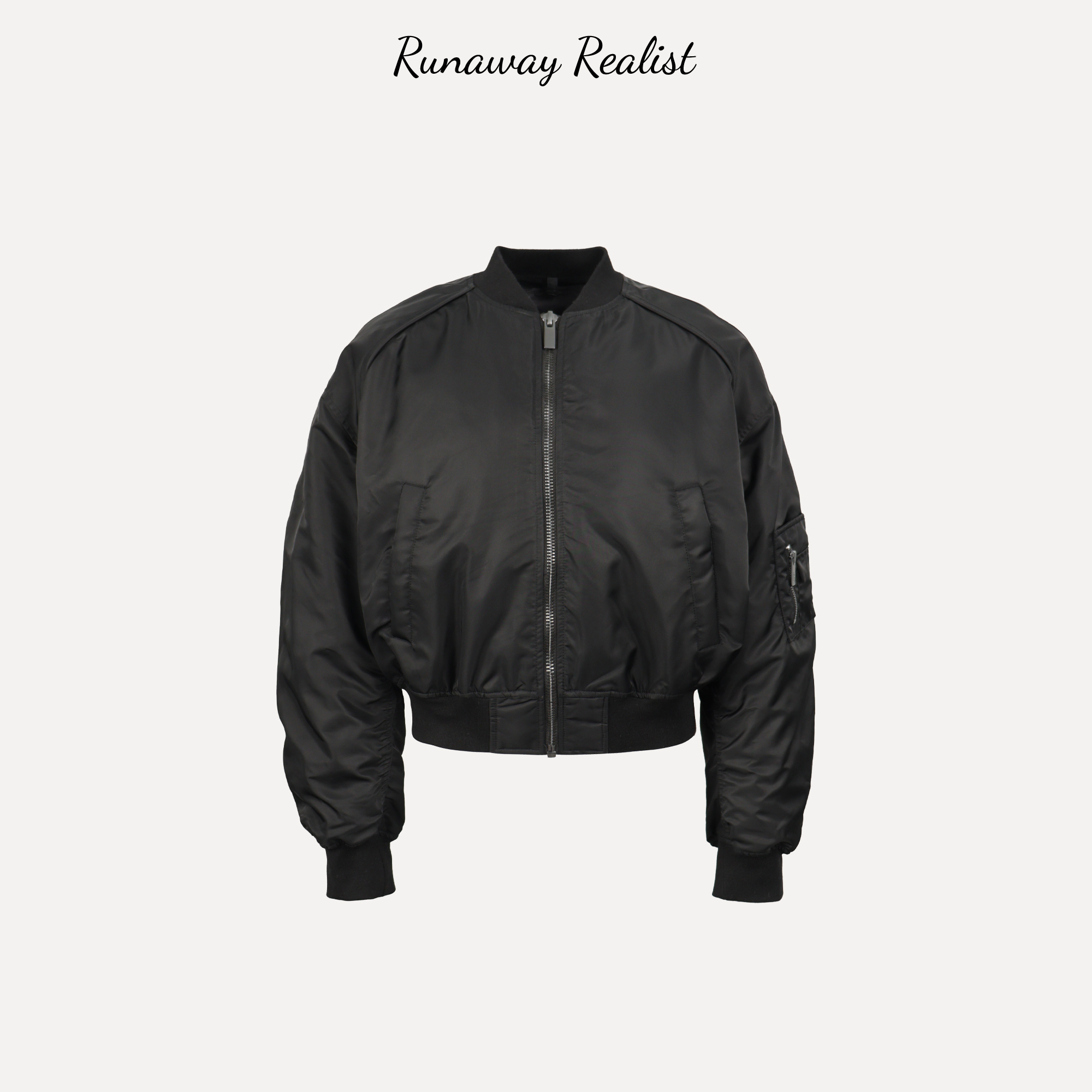 【RUNAWAY REALIST】黑标90安心鹅绒可拆卸内胆户外风机车夹克 W593