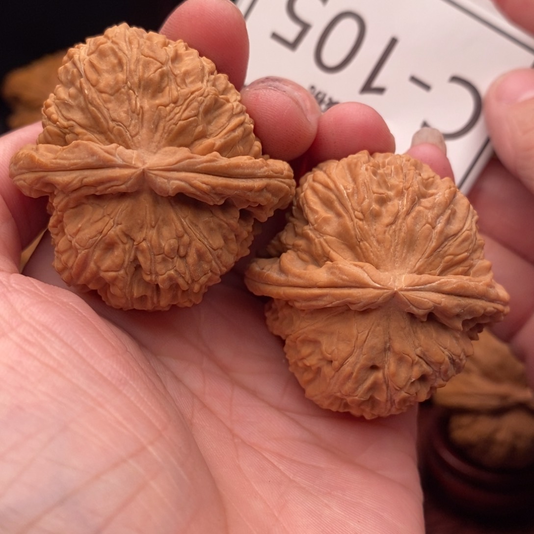 文玩核桃把件球白42