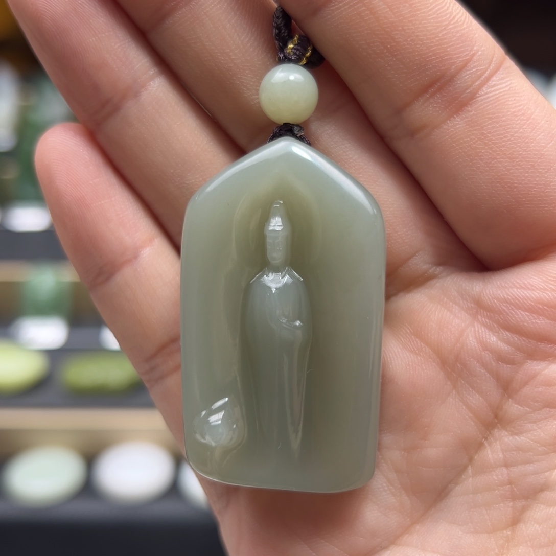 鱼***白和田玉未镶嵌挂件