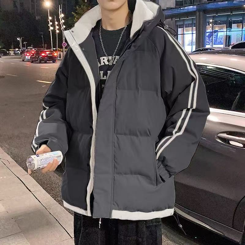连帽加厚棉衣冬季男士加绒短棉服男女同款时尚百搭冬季M95