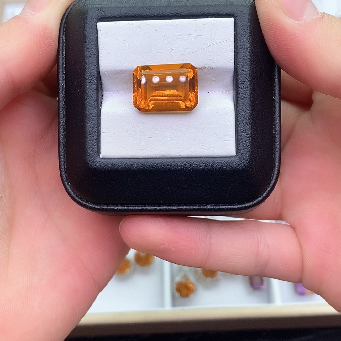 黄晶纯天然无优化黄水晶GQ裸石定制未镶嵌遂**意