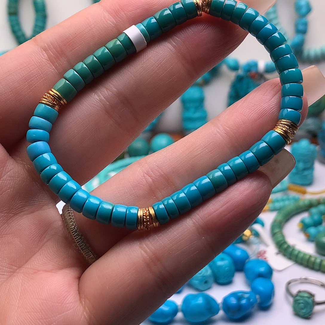 绿松石未镶嵌绿松石精工制作工艺