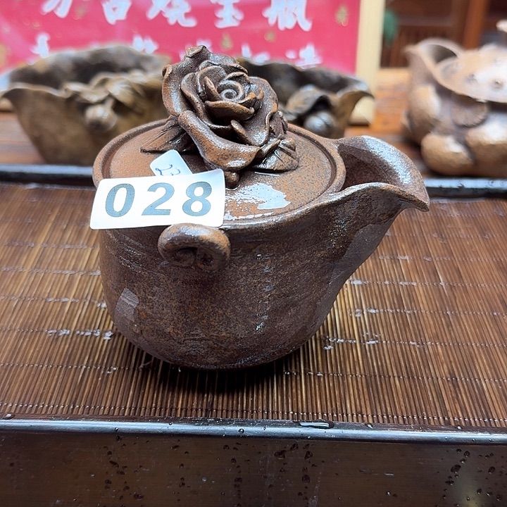 纯手工制作粗陶茶具