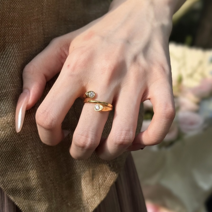 足金999极简环绕戒指5D黄金戒指