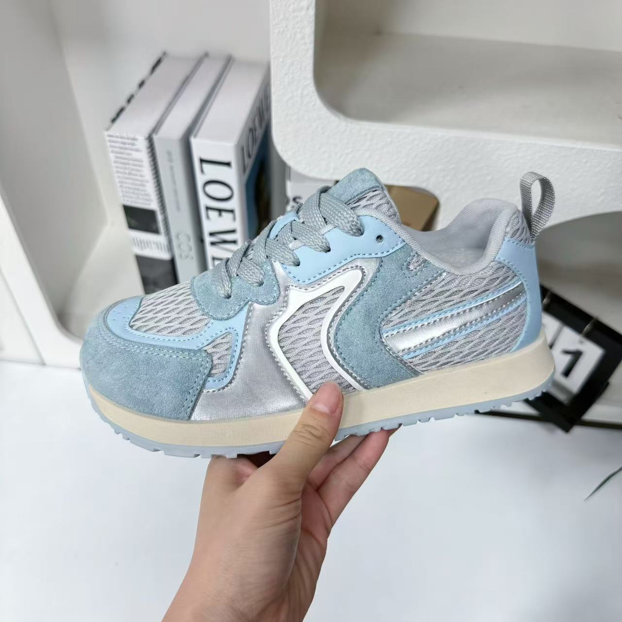 KC878 百搭休闲运动阿甘鞋女2025夏季新款网面透气复古舒适跑步鞋