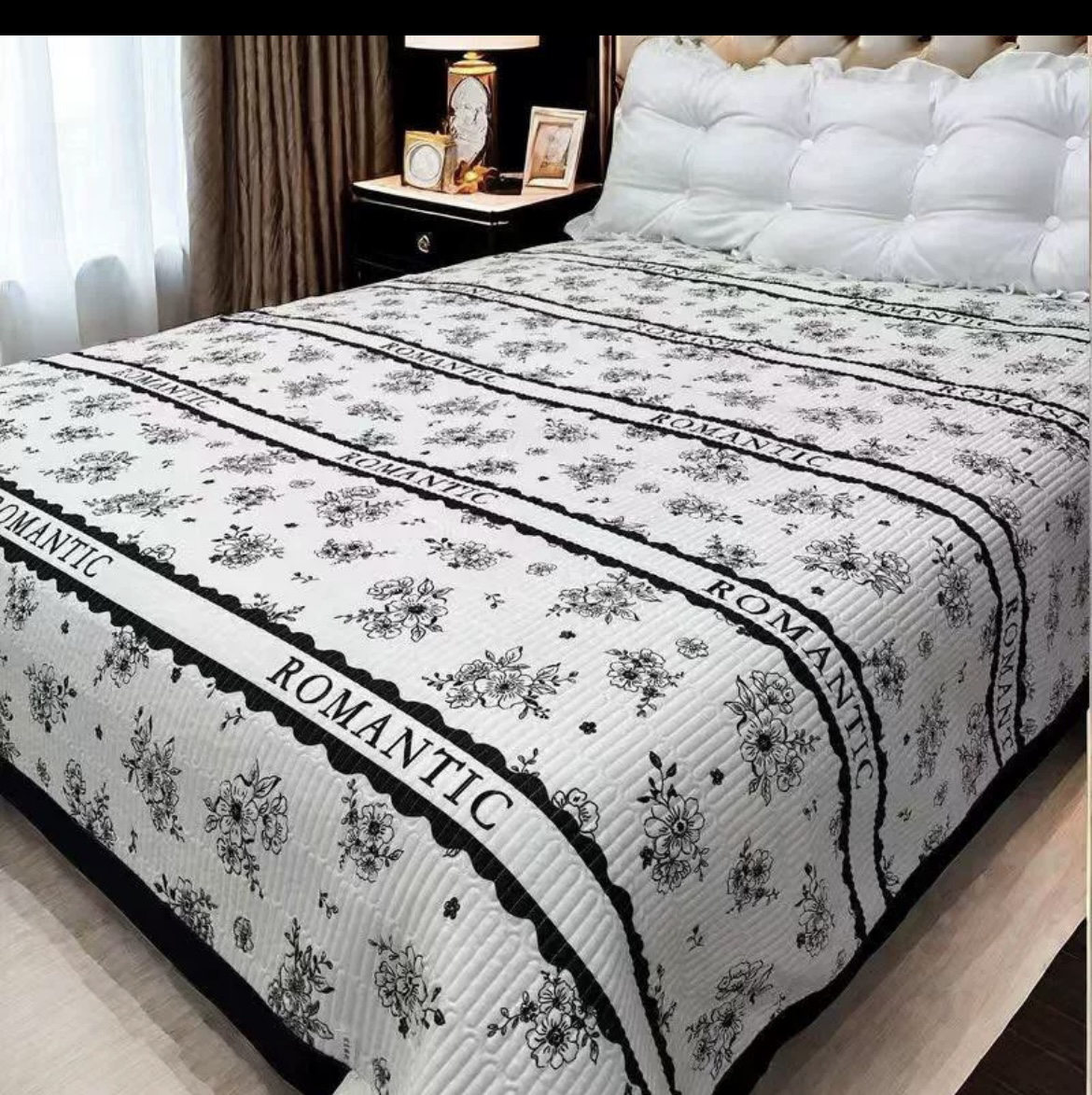 莫小柔北欧风居家双人家用高级活性印花四季床盖