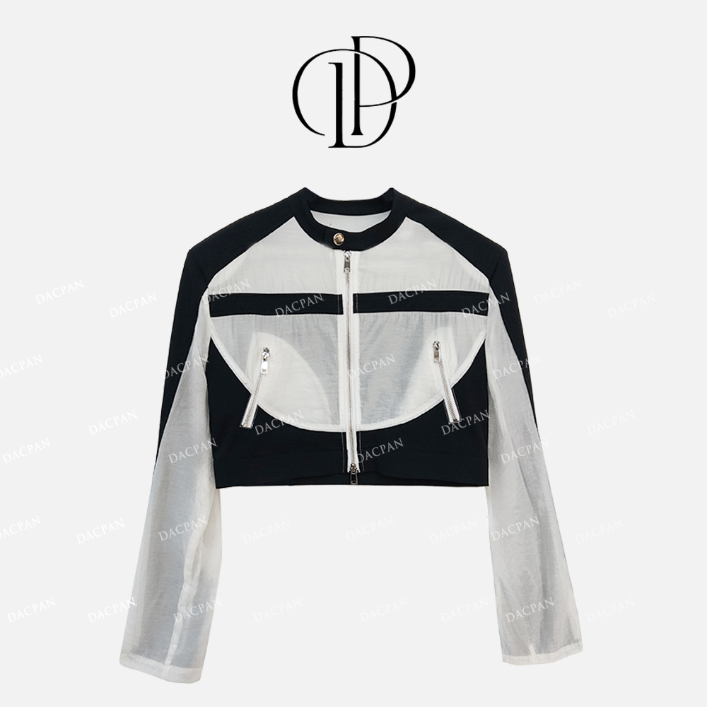 DACPAN-“外来人员”短款撞色机车外套 2025/盼·YP338