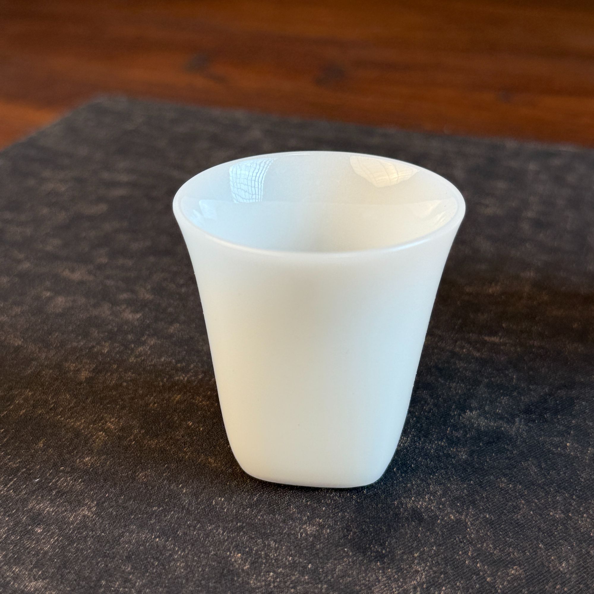 【苏班长】品茗杯40ml天圆地方杯主人杯德化羊脂玉/璞玉