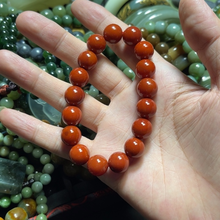 南红玛瑙未镶嵌手链