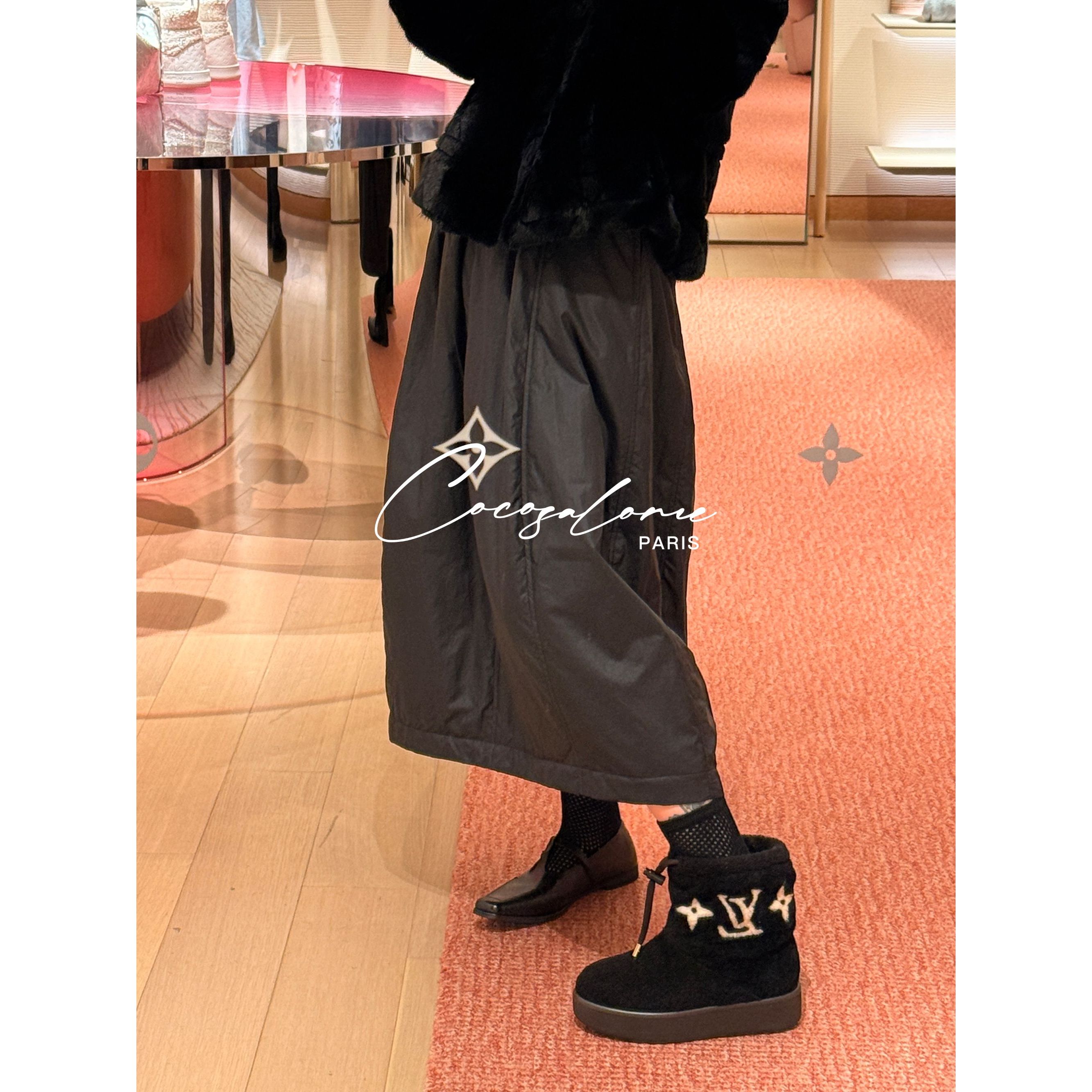 韩彬彬"花苞棉裙"松紧腰廓形夹棉显瘦抗皱A字大摆百搭伞裙3141-9